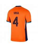 Holandsko Virgil van Dijk #4 Domácí Dres ME 2024 Krátký Rukáv